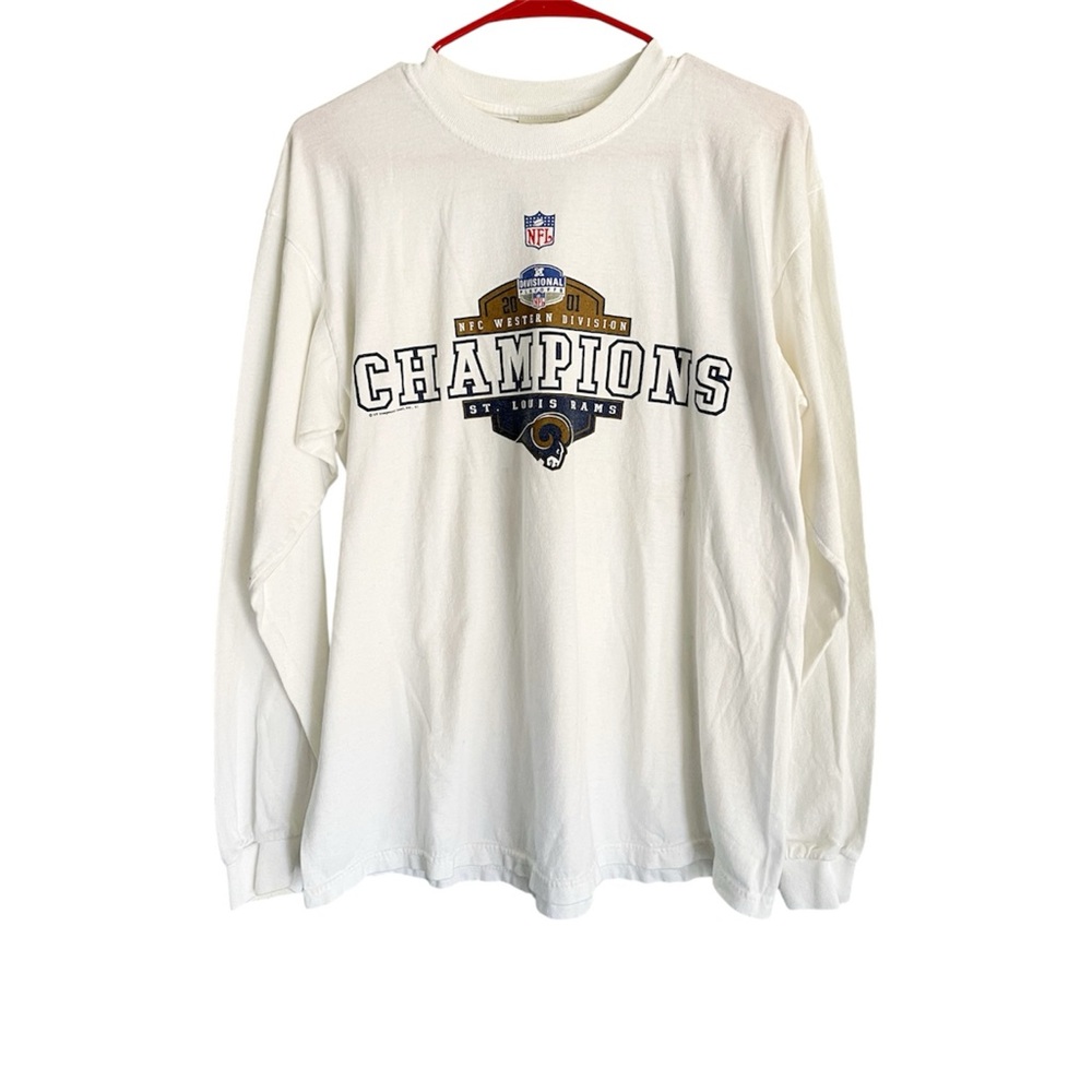 Vintage Y2K NFL St. Louis Rams White Long Sleeve Shirt